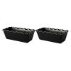 Thyme & Table 9" Ceramic Loaf Dish 2-Piece Set, Onyx