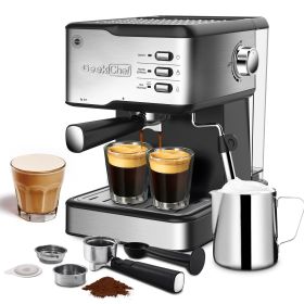 Espresso Machine, Espresso and Cappuccino latte Maker 20 Bar Pump Coffee Machine Compatible with ESE POD capsules filter&Milk Frother Steam Wand,950W