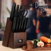 Dimoedge Knife Block Set, 13 Pieces Ultra Sharp Chef Knife with Block, Build-in Sharpener