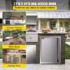 VEVOR BBQ Access Door 17W x 24H Inch, Vertical Single BBQ Door Stainless Steel with Recessed Handle, Outdoor Kitchen Doors for BBQ Island