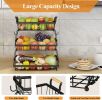 3 Tier Fruit Basket Bowl Farmhouse with Side hooks for Kitchen Countertop