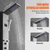 VEVOR Shower Panel System, 6 Shower Modes, LED & Screen Hydroelectricity Shower Panel Tower, Rainfall, Waterfall, 5 Massage Jets, Tub Spout