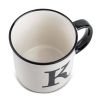 Thyme & Table Monogram K Stoneware Coffee Mug 16oz, White