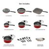 Tramontina Primaware 18 Piece Non-stick Cookware Set, Red