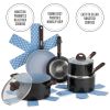 Thyme & Table Non-Stick 12 Piece Cookware Set, Robin Egg Blue