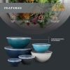 Thyme & Table 12-Piece Mixing Bowl Set, Blue