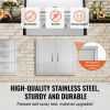 BBQ Access Door, 26W x 24H Inch Double Outdoor Kitchen Door, Stainless Steel Flush Mount Door, Wall Vertical Door with Handles, for BBQ Island