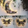 1pc Crystal Display Shelf - Wall Mounted Decorative Shelf for Moon Moth Butterfly Lamp - Perfect for Halloween, Thanksgiving, Christmas